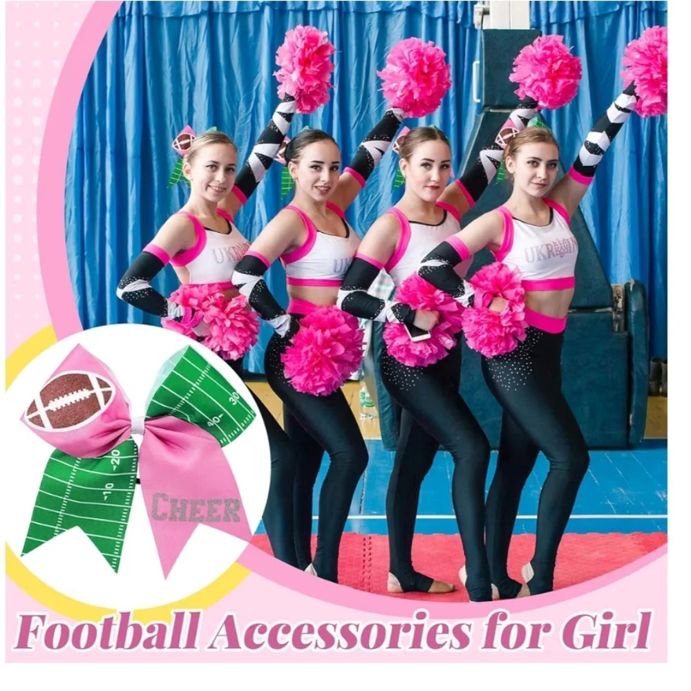 20 Pcs Football Cheer Bows 7